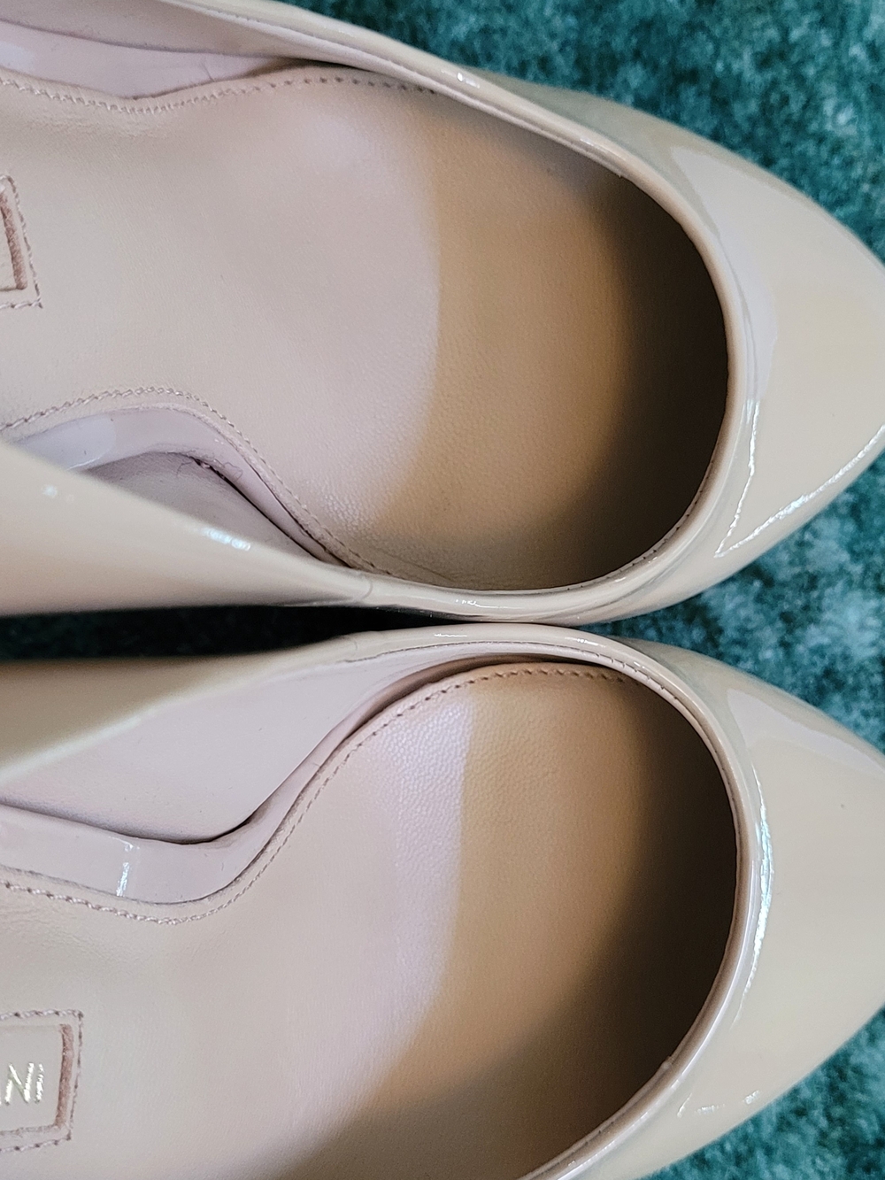 NEW ANTONIO MELANI Patent Nude Platform Pumps - Picture 12 of 13